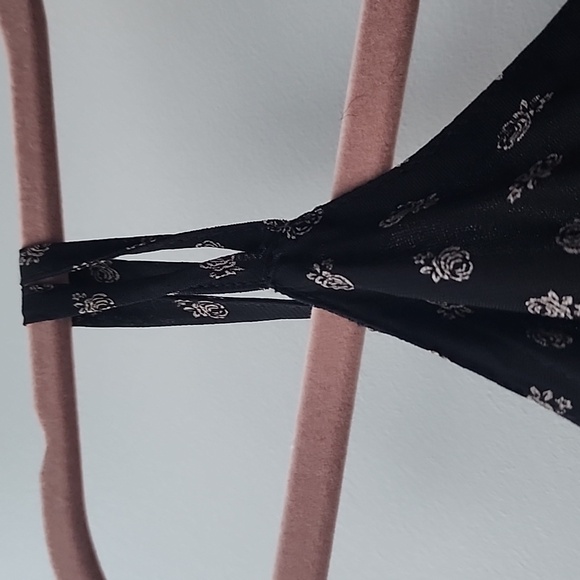 Vintage 90s Cinch Laced Front 100% Printed Viscose Midi Dress - Picture 4 of 8